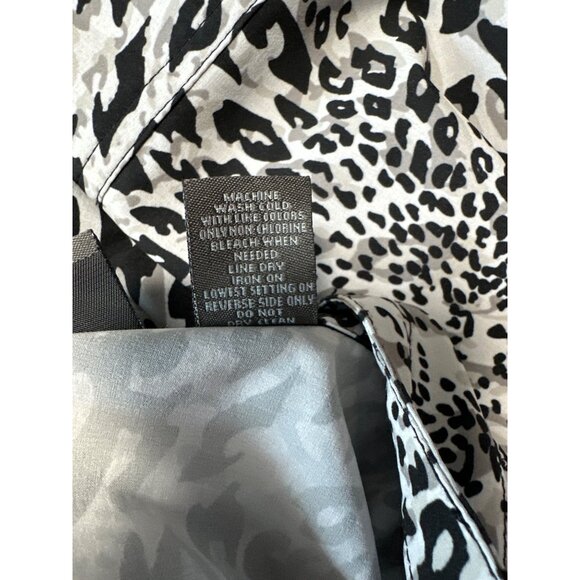 Chicos Additions Leopard Print Zip Lightweight Half Sleeve Jacket Size 2 US L - Picture 7 of 8